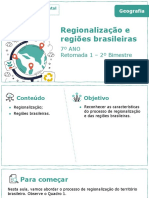 Regionalização e Regiões Brasileiras