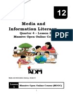 Media and Information Literacy: Quarter 4 - Lesson 3: Massive Open Online Course