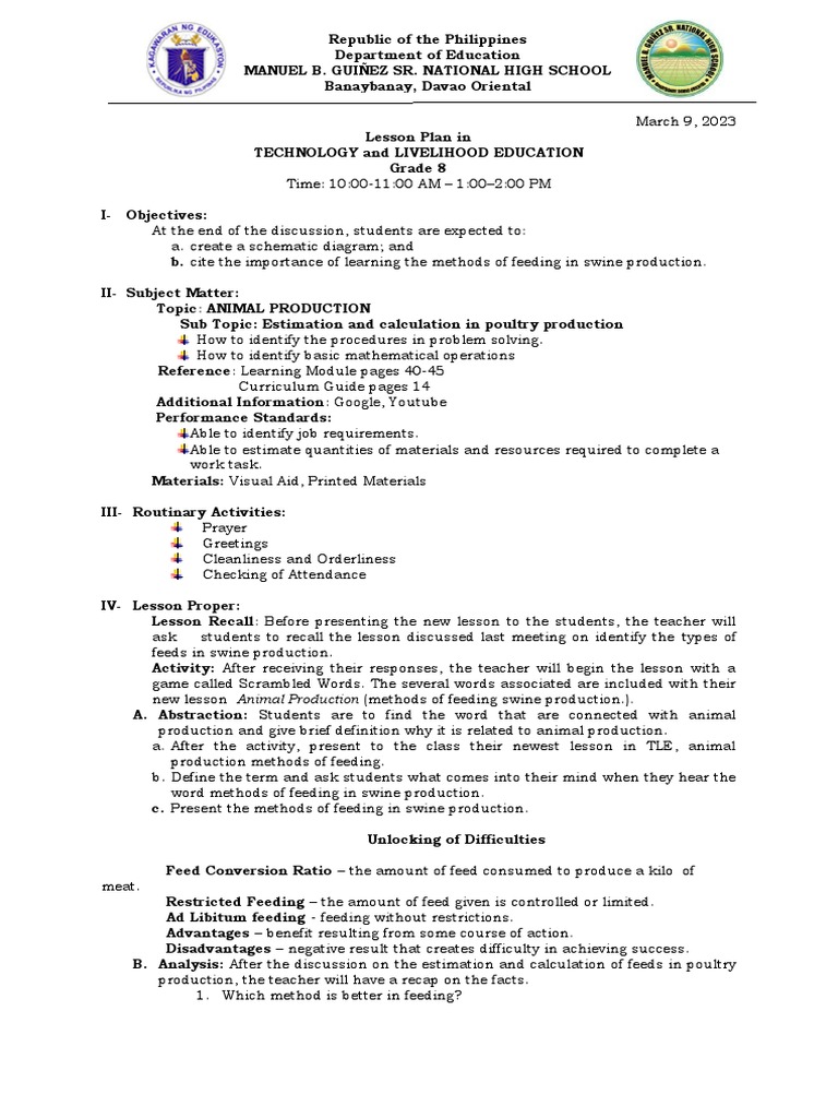 Image showcasing Methods of Feeding - Application | PDF | Rubric (Academic) | Teachers
