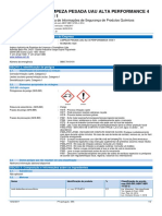 Limpeza Pesada Uau Alta Performance 4 EM1: Ficha de Informações de Segurança de Produtos Químicos