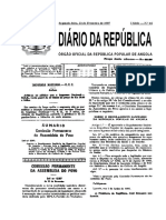 LEI Nº5.87 de 23 de Fevereiro Regulamento Sanitario Da Republica Popular de Angola