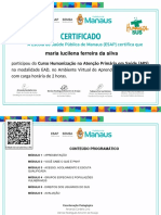 Curso Humanização Na Atenção Primária em Saúde (APS) - Certificado 12443