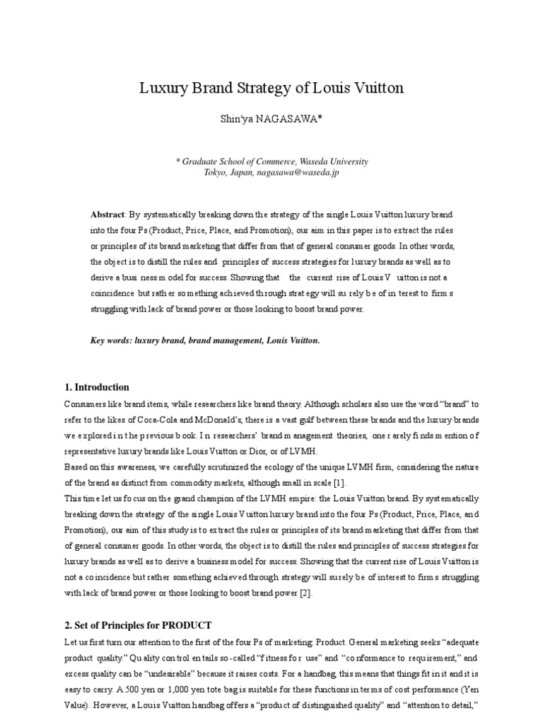 Louis Vuitton Luxury Brand Strategy | PDF | Counterfeit | Luxury Goods