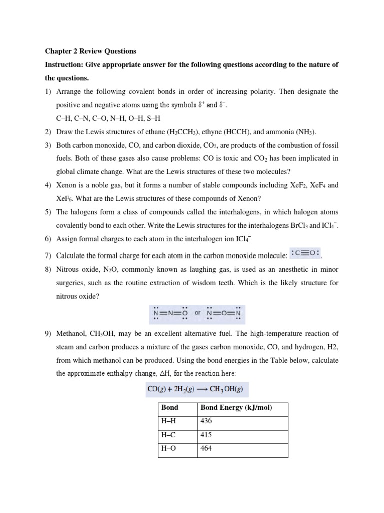 Chapter 2 review questions instruction give appropriate answer for the