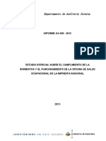 Informe AU-009-2013 Informe Salud Ocupacional