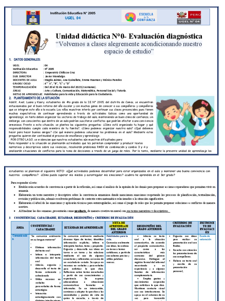 Unidad Aprendizaje N 0 - 4to Grado | Descargar gratis PDF | Números ...