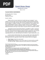 Johnson and Grassley Letter To Durham On FBI Investigation Cooperation 