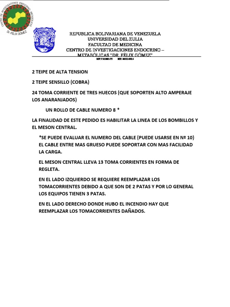 Pedido de Electricidad | PDF