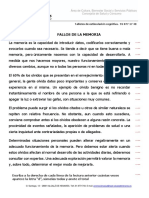 Fallos de La Memoria: Talleres de Estimulación Cognitiva. 91 877 17 40