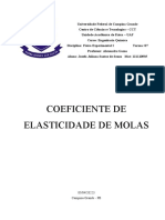 Relatório 3 - Coeficiente de Elasticidade de Mola