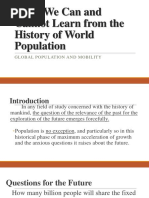 Global Population and Mobility