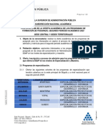 Convocatoria de Oferta Academica Posgrados 2023-2