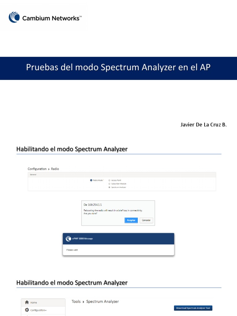 Modo Spectrum Analyzer en AP ePMP | PDF