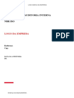 Relatório Auditoria - IsO 9001 Layout Modelo