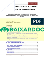 Programa de Mantenimiento de Maquinas Deslodadoras para La Extraccion de Aceite de Palma Final