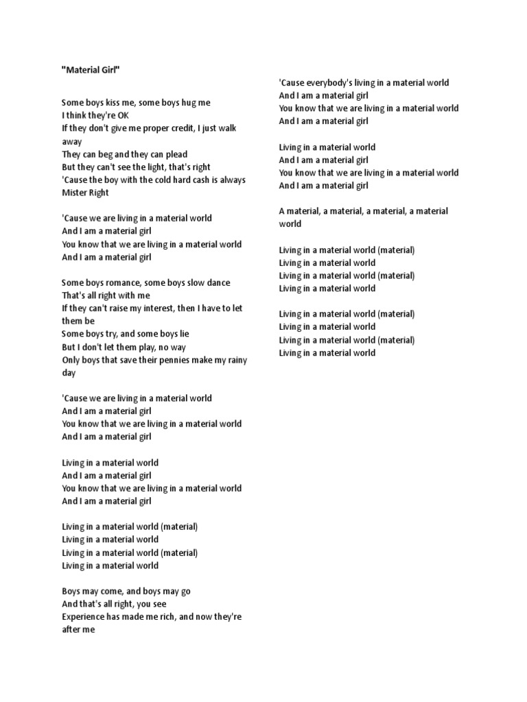 Material Girl PDF