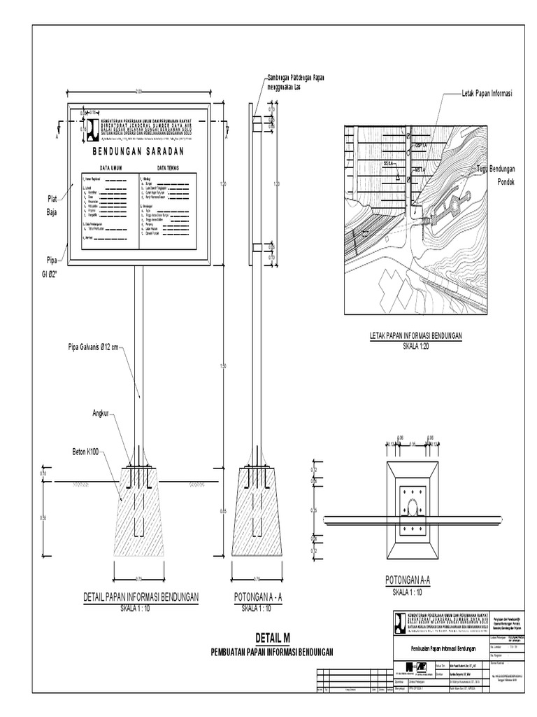 Detail Papan Informasi Bendungan | PDF