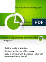 Introductory Paragraph