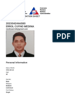Errol Cuyno Medina: Worker'S Information Sheet