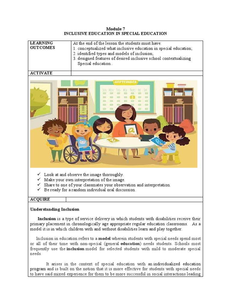 WHAT IS INTEGRATION AND INCLUSION IN SPECIAL EDUCATION intelligence overview