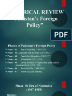 HISTORICAL REVIEW of Pakistans Foreign Policy