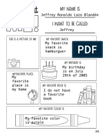 All About Me Worksheet