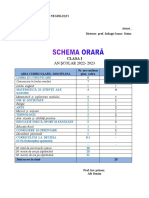 Schema Orară - Clasa I