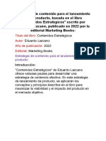 Estrategia de Contenido para El Lanzamiento de Un Producto