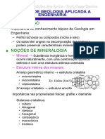 DMC Furg Mecanica Dos Solos Prof Cezar Bastos Nooes de Geologia Aplicada A Engenharia