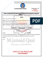 CS401-Assignment No.1 Solution by M.junaid Qazi