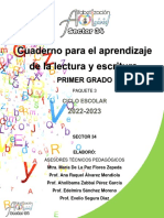 Cuaderno para El Aprendizaje de La Lectura y Esctritura. Primer Grado. Sector 34 Lazaro Cardenas Mich. 2022 2023 Paquete 3