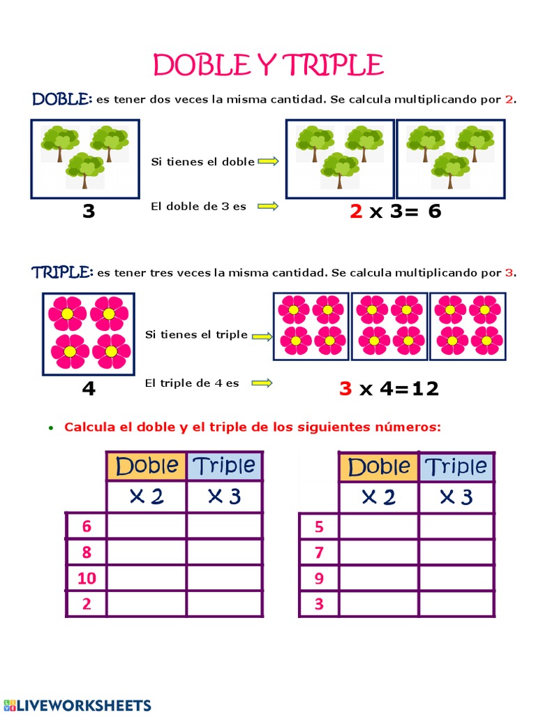 Doble y Triple: Conceptos y Ejemplos | PDF