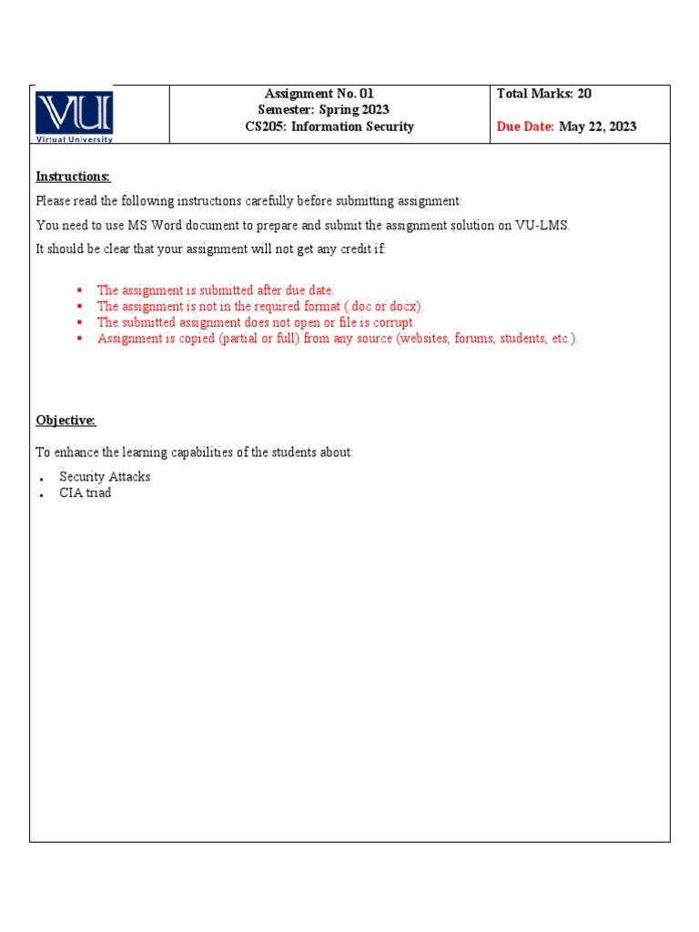 CS205 Assignment 1 Solution 2025 | PDF | Computer Virus | Denial Of ...