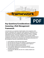 Risk Management Framework Considerations