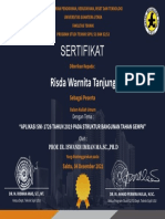 Sertifikat Kuliah Umum SNI 1726-2019 Risda Warnita Tanjung