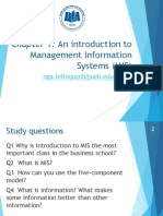 1 - An Introduction To Management Information Systems (MIS) - Version 2.5 Tiet