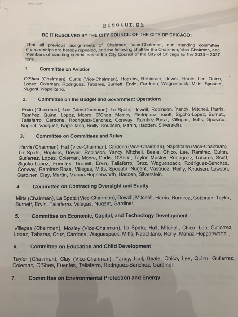 Committee Chairs PDF