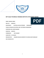 Rift Valley Technical Trainig Institute Attachment Report