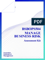 BSBOPS504 - Manage Business Risk