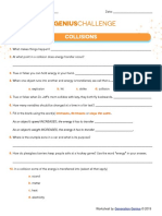 Collisions Worksheet GG