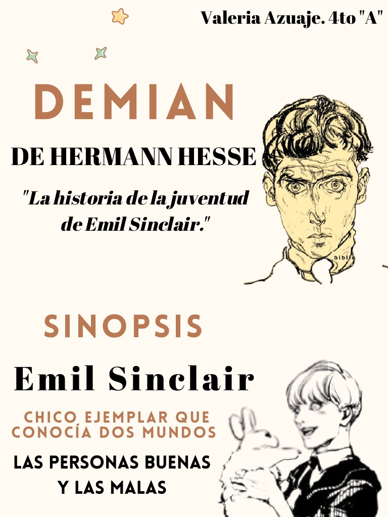 Demian: La búsqueda de Emil Sinclair | PDF | Libros para adolescentes