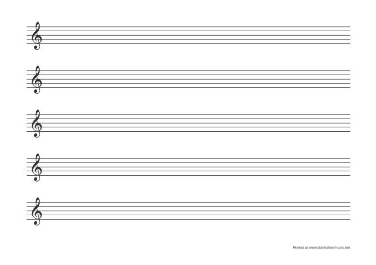Free Printable Staff Paper Blank Sheet Music PDF