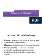 Balance de Materia