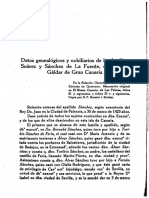 Datos Genealgicos y Nobiliarios de Las Familias Surez y Snchez de La Fuente de Gua y Gldar de Gran Canaria