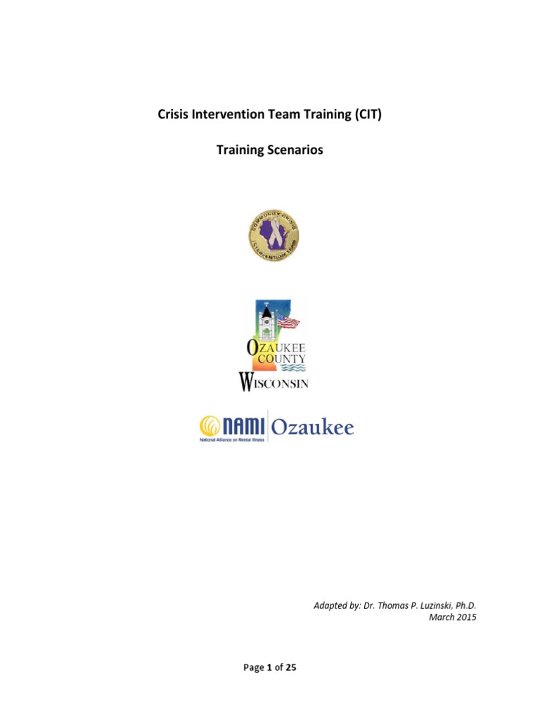 Scenarios For CIT Training 3 PDF