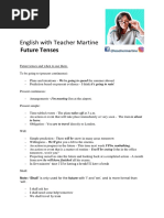 Martine Grammar Future Tenses and When To Use Them PDF