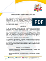 Convocatoria Bodas Colectivas 2023 1