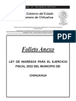 Folleto Anexo: Gobierno Del Estado Libre y Soberano de Chihuahua
