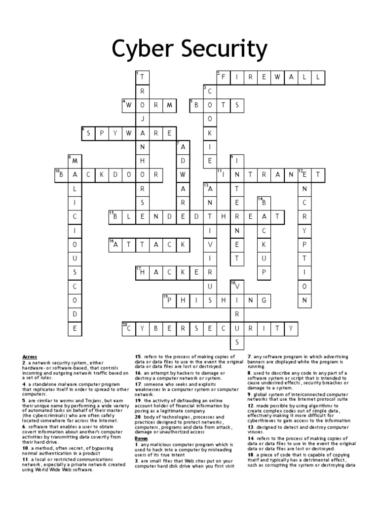 Cyber Security Answer Key PDF Malware Information Technology