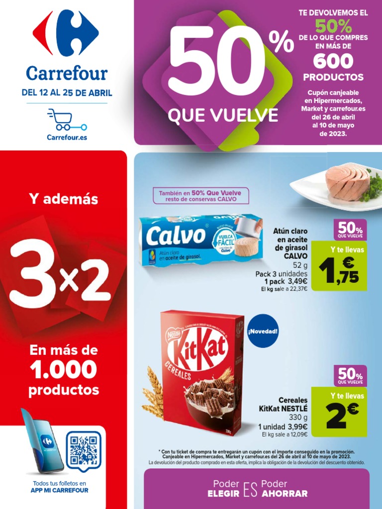 Ofertas Carrefour: Ahorra 50% en Abril | PDF | jamón | Platos con carne